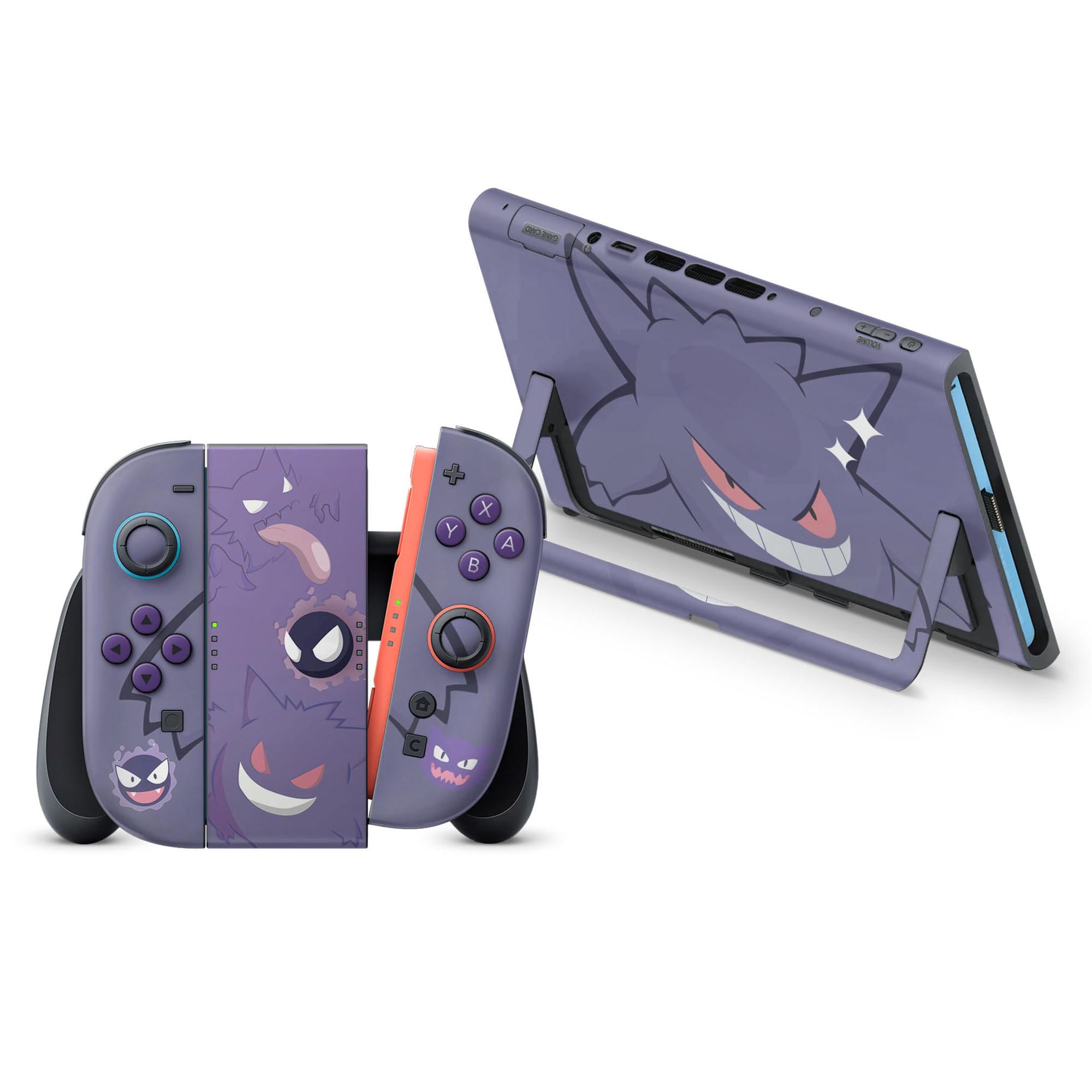 Pokemon Gengar Evolution Nintendo Switch 2 Skin, Minimalist Purple