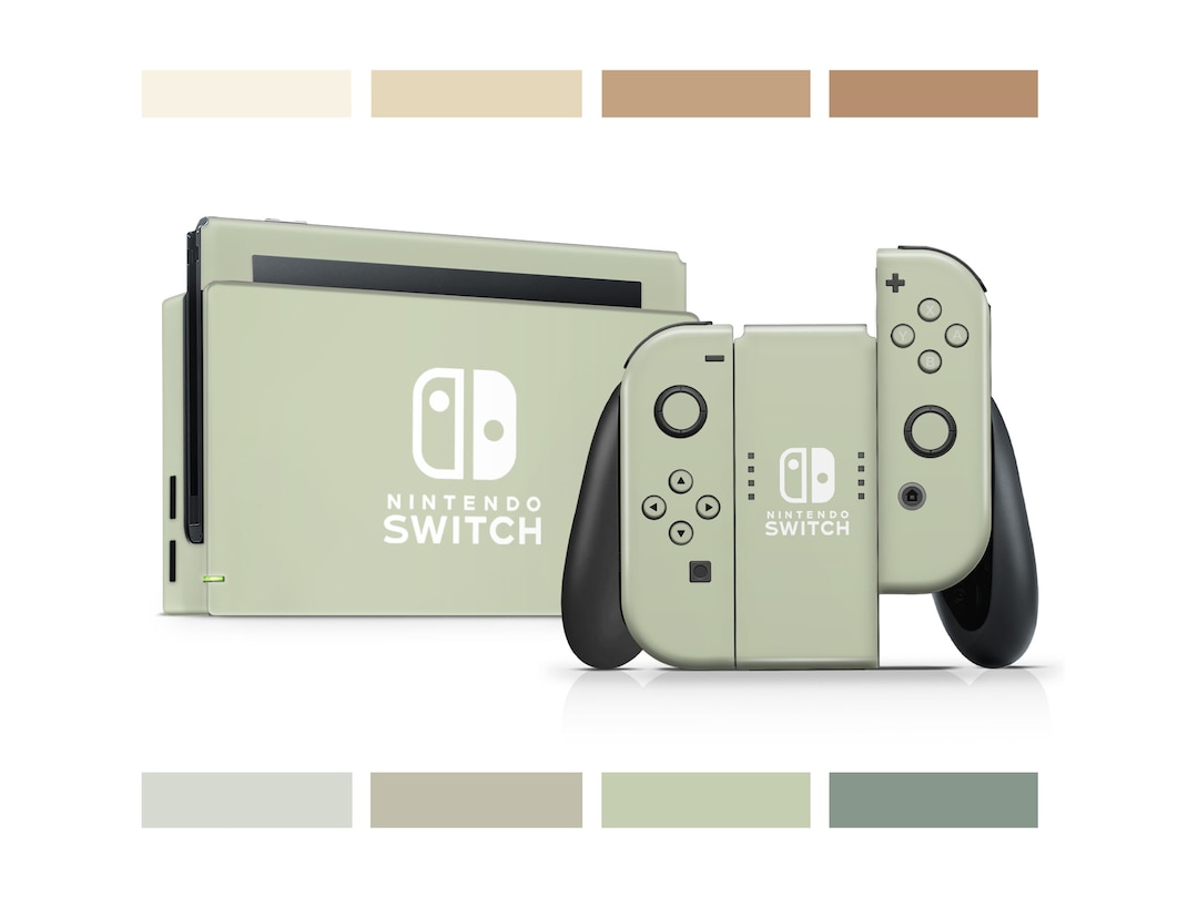 Natural Series Nintendo Switch Skin, Beige Green Pastel, Creme, Latte ...