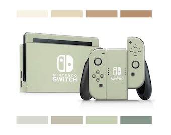 Natural Series Nintendo Switch Skin, Beige Green Pastel Creme, Latte, Mocha, Brown, Matcha, Eden, Sage Nintendo Switch 2 OLED Cover 3M Vinyl