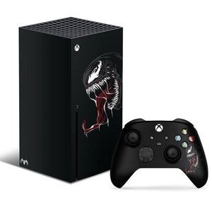 ブラック ヴェノム Xbox シリーズ X スキン、ダーク タン カートゥーン シンビオート Xbox シリーズ S スキン デカール、スーパーヒーロー Xbox カバー コントローラー 3 M ビニール ラップ