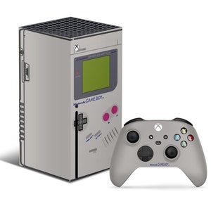 Retro klassieke gameboy Xbox Series X-skin, Game Boy Advance donkergrijze Xbox Series S-skinsticker, superheld Xbox-covercontroller 3 m vinylomslag