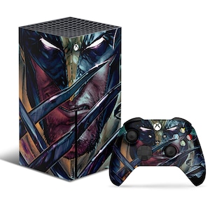 Realistic Wolverine Xbox Series X Skin, Cartoon X Men Xbox Series S Skin Decal, Superhero Minimalist Xbox Cover Controller 3M Vinyl Wrap