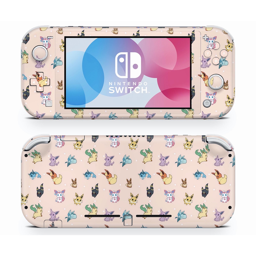 Pokemon Eevee Evolution Nintendo Switch Lite Skin, Pokemon Pastel Pink ...