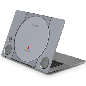 Retro Classic Playstation 1 MacBook Pro Skin, Retro Dunkelgrau PS1 MacBook Air Cover Wrap Aufkleber, Benutzerdefinierte MacBook 16 &quot;15&quot; 14 &quot;13&quot; M2 M3 M4