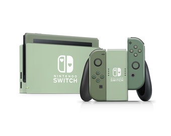 Garden of Eden Nintendo Switch Skin, Dark Green Sage Switch OLED Console Joycons Vinyl Wrap, 3M Wrap