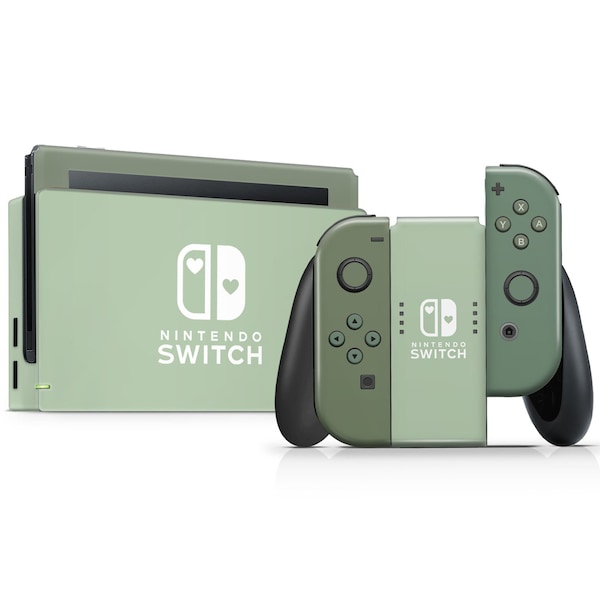 Garden of Eden Nintendo Switch Skin, Dark Green Sage Switch OLED Console Joycons Vinyl Wrap, 3M Wrap