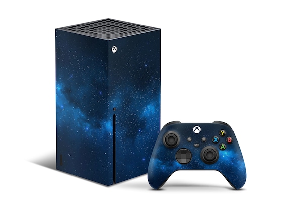 Blue Stardust Galaxy Xbox Series X Skin, Outer Space Galaxy Xbox Series S Skin Decal, Artistic Custom Xbox Cover Controller 3M Vinyl Wrap