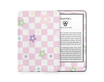 Pink Danish Pastel Flower Kindle Skin, Cute Pink Floral Pastels Aesthetic, Amazon Kindle Paperwhite Oasis eBook Decal Wrap eReader 3M Vinyl