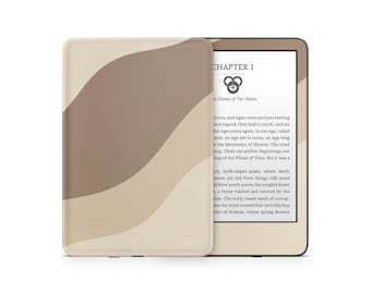 Cappuccino Time Abstract Kindle Skin, Cozy Brown Iced Latte Colorwave Kindle Colorsoft Paperwhite Oasis Scribe Decal eReader 3M Vinyl Skin