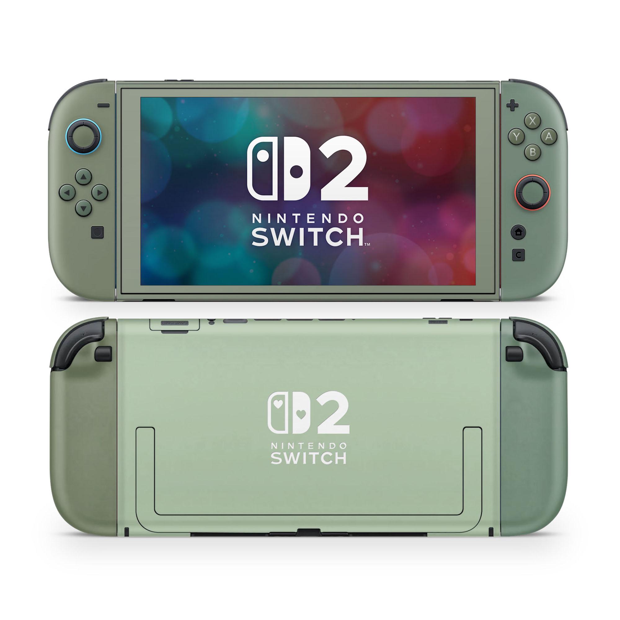 Garden of Eden Nintendo Switch 2 Skin, Dark Green Sage Switch Skin