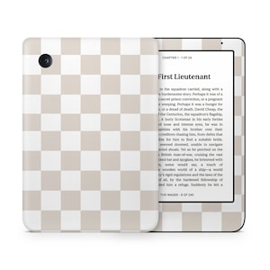 Amandelruit Kobo Skin, zachte pastelkleuren neutraal beige esthetisch patroon, Rakuten Kobo eBook Clara Libra Nia omslagsticker eReader Skin 3 M