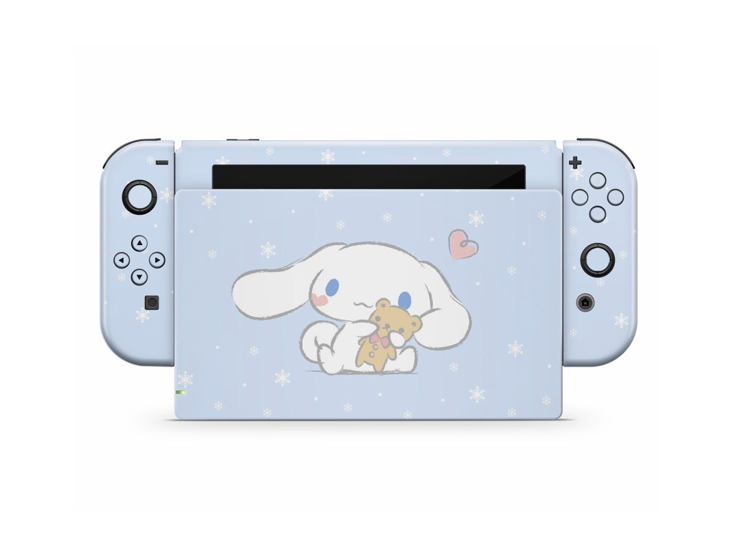 Baby Blue Cinnamoroll Nintendo Switch Skin, Pastel Blue