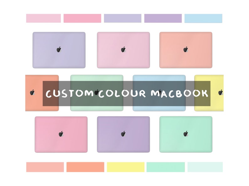 Pastell Serie MacBook Pro Haut, Signature Pastellfarben Baby Rosa, Blau, Lila MacBook Air Cover Wrap Abziehbild MacBook 16 15 14 13 M2 M3 Custom Hex Colour