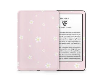 Peau pour Kindle marguerite rose poudré, jolis pastels doux floraux rose layette, Amazon Kindle Paperwhite Oasis ebook sticker Wrap eReader 3M vinyle