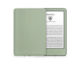 Clover Green Kindle Skin, Sage Pastel Green Soft Aesthetic, Natural Series, Amazon Kindle Paperwhite Oasis eBook Decal Wrap eReader 3M Vinyl