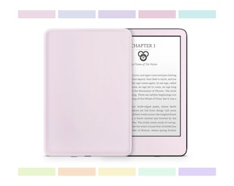 Macaron Pastel Series Kindle Skin, Custom Light Pastel Color Baby Pink, Blue, Mint, Purple Amazon Kindle Colorsoft Paperwhite Decal 3M Vinyl