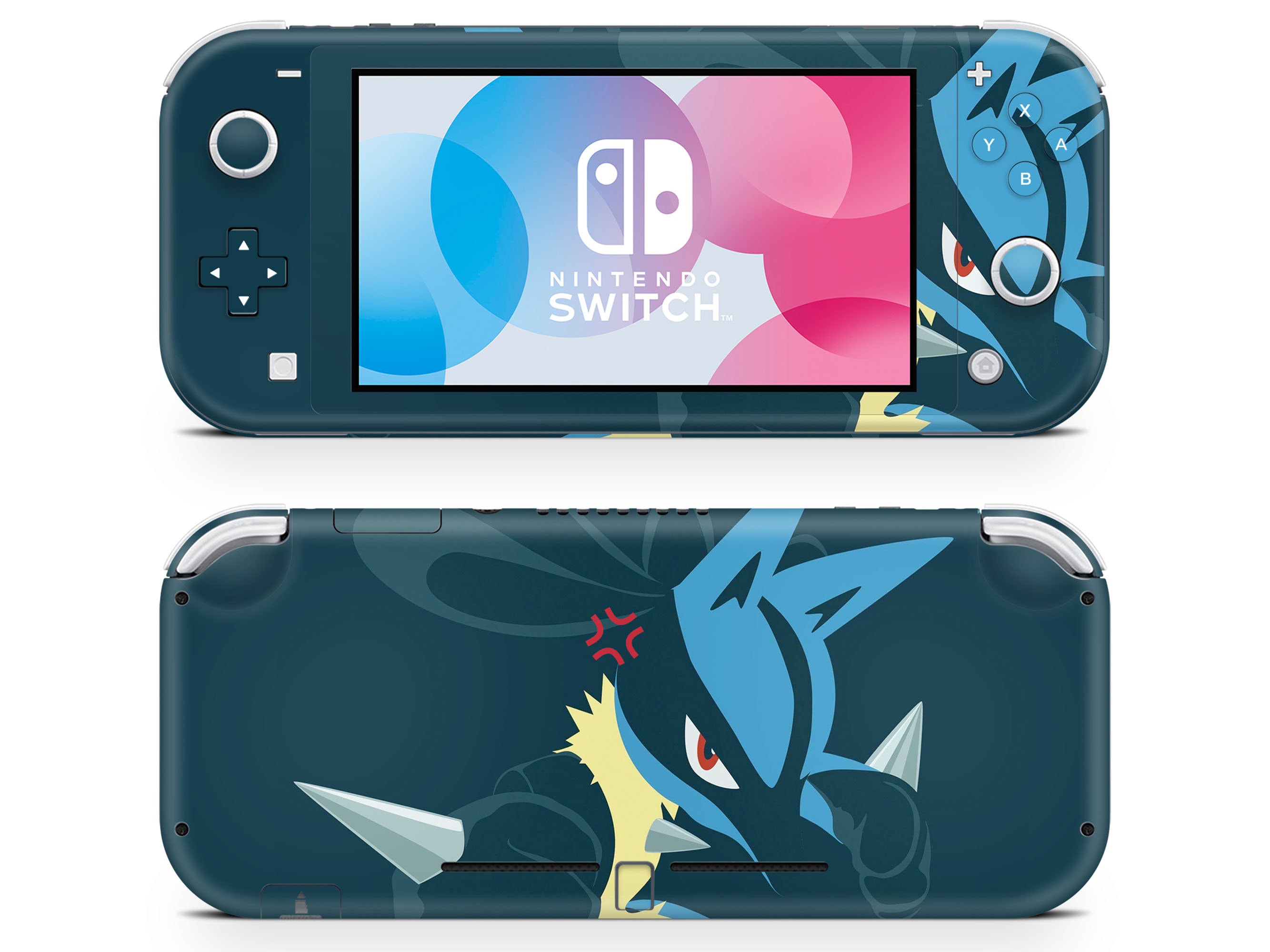 Nintendo Switch Lite Pokemon Lucario Evolution Nintendo Switch Lite Skin, Minimalist