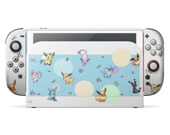 Everspark Eeveelution Nintendo Switch 2 Skin, Cute Pokemon Legends Z-A Pokopia Eevee Sylveon Umbreon Switch OLED Joycons Vinyl Wrap, 3M Wrap