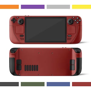 Insanityシリーズ Steamデッキスキン、ソリッドカラーSteamデッキOLEDコンソールカバー、レッドブルーグリーンSteamデッキビニールラップゲームアクセサリー、3Mラップ