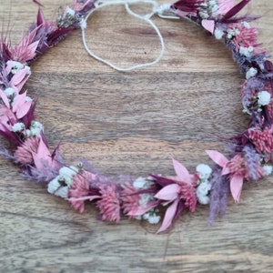 Head wreath "Anna" / hair accessories / wedding / communion / flower wreath / bridal jewelry / pink - berry tones
