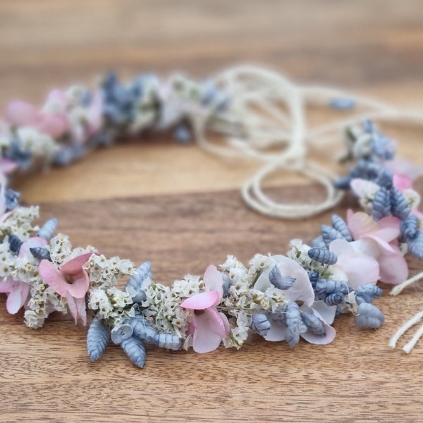 Head wreath "Miriam" / hair accessories / wedding / communion / flower wreath / bridal jewelry / blue white pink