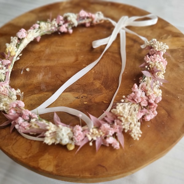 Kopfkranz "Linda" /  Haarschmuck / Hochzeit / Kommunion / Blumenkranz / Brautschmuck