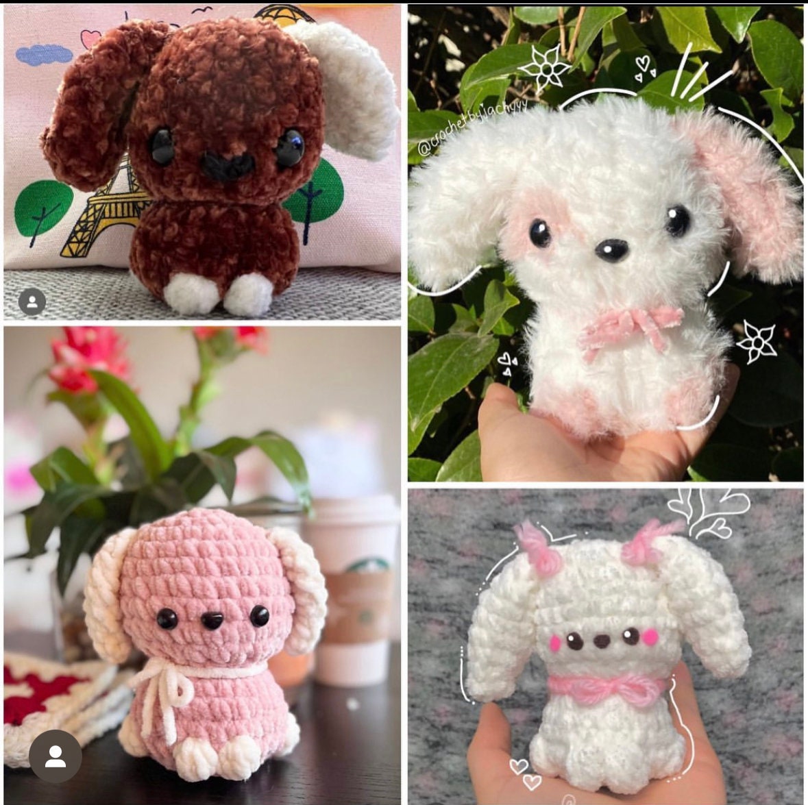 Puppy Crochet Amigurumi PDF Dog No Sew Etsy