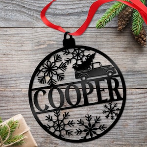 Personalized Vintage Truck Ornaments, Holiday Decorations, Ornament Garlands, Old Truck Tree Ornaments, Keepsake Gifts, Farmhouse Christmas