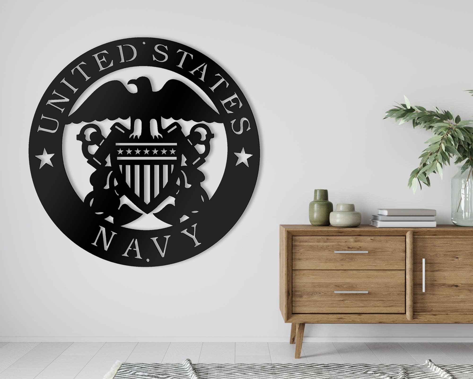 Custom US Navy Metal Sign, United States Navy Metal Sign, Graduation Gifts, Sailor's Gift, Military Gifts, Retirement Gift, Ship Anchor Sign