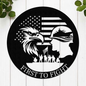 Custom Eagle US Flag Metal Sign, American Flag Gift,Personalized Name Sign,4th of July Gift,Bald Eagle Sign, Patriotic Wall Art,Veteran Gift