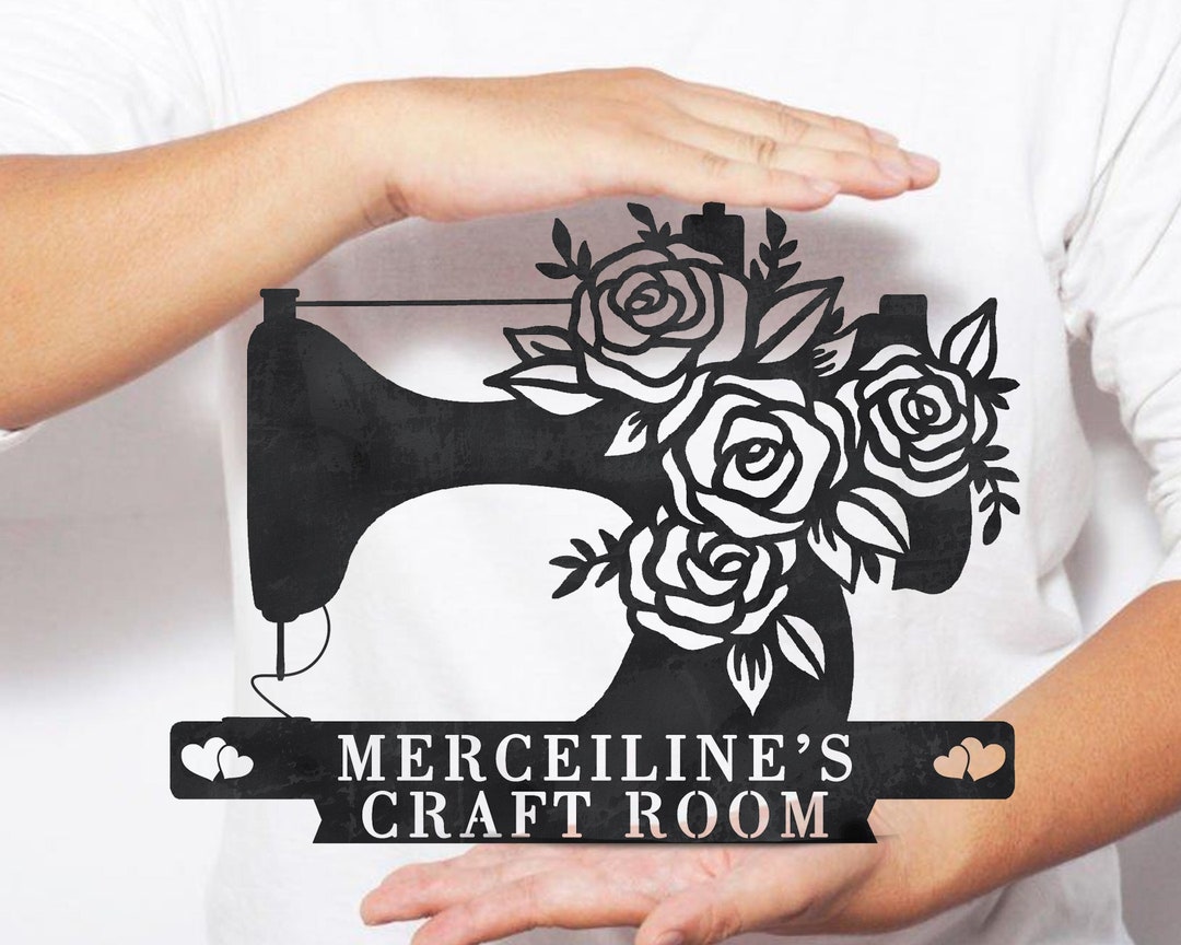 Personalized Sewing Room Sign, Seamstress Metal Sign, Sewing Machine Sign, Craft Quilting Sign
