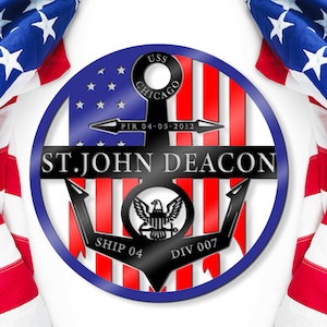 Personalisierte Anker Metallschild, US Navy PIR Anker, PIR Seemann Geschenk, Metall Strandschild, Front Porch Vaterländische Wandkunst, Marineveterangeschenke