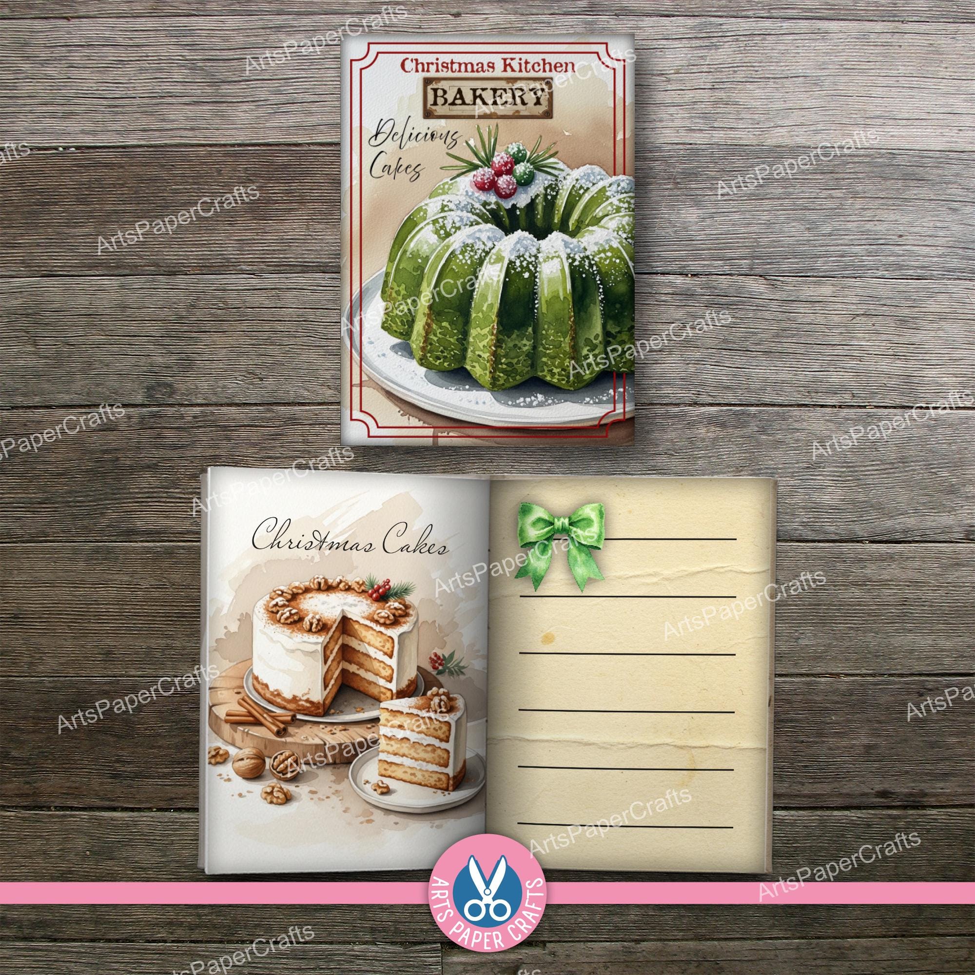 Christmas Baking Mini Books, Printable Book, Miniature, Junk Journal ...