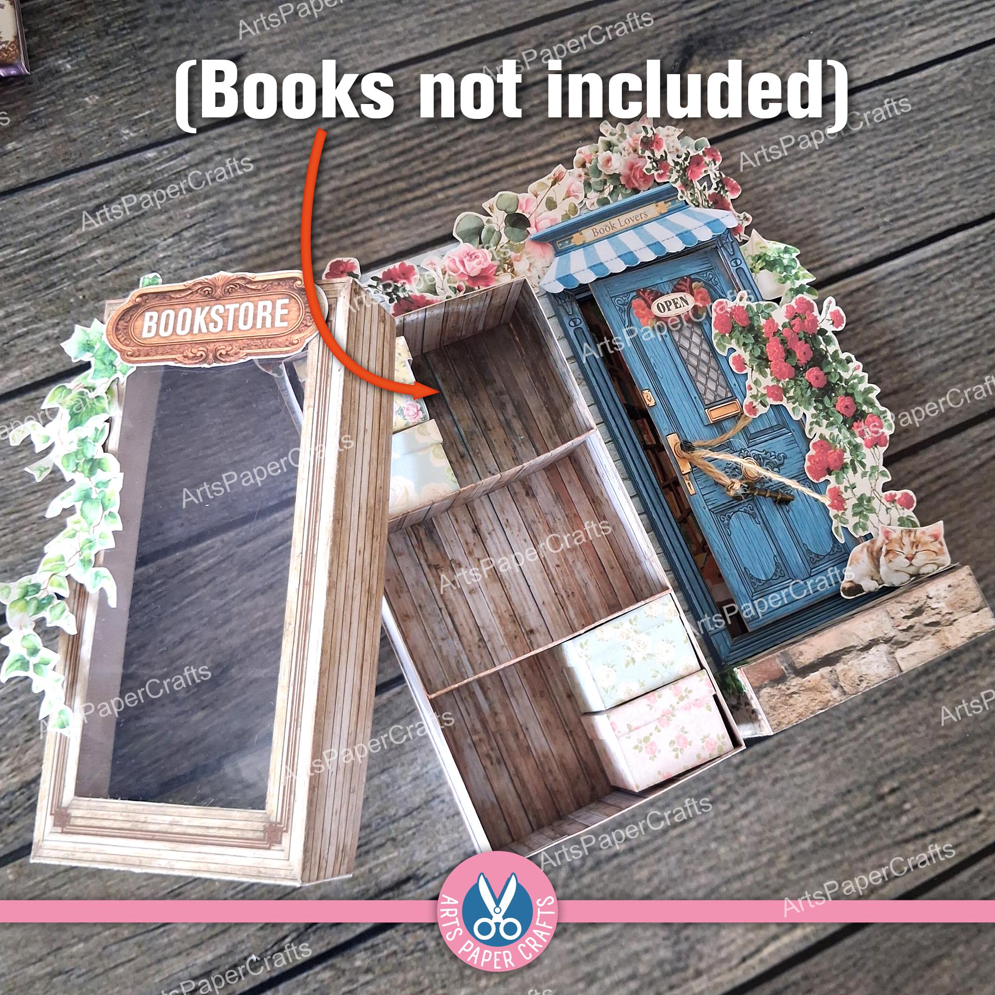 Bookshelf, Bookstore, Bookcase, Bookshop, Junk Journal Kit, Roses ...