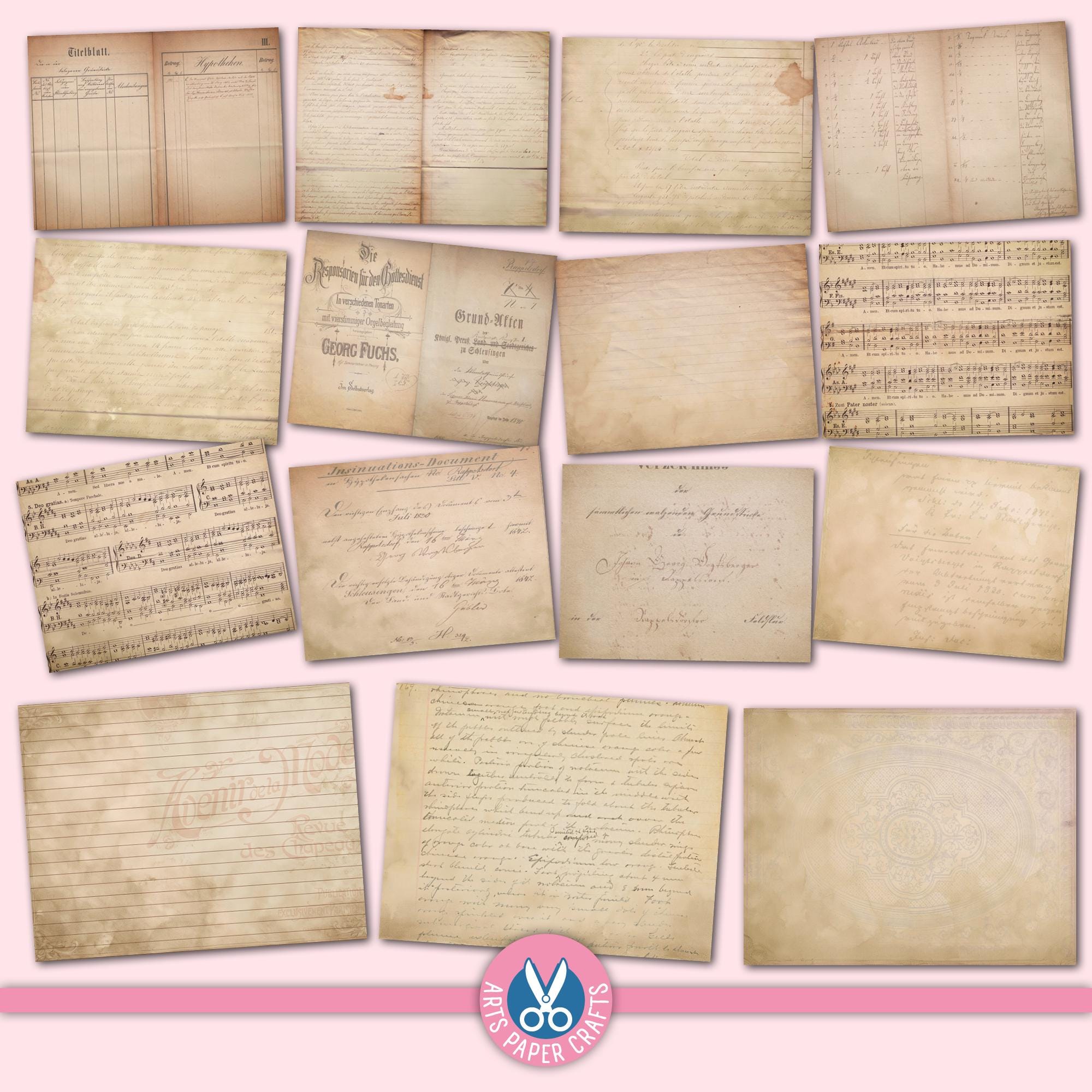 Journal Pages, Filler Papers, Old Paper Texture, Basic Essentials, Junk ...