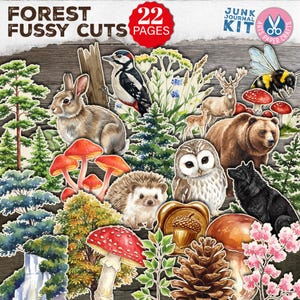 Bos kieskeurig, junkjournaal, natuuronderzoeker, bloemen, fauna, natuur, dieren, bos, dieren, stickers, afdrukbaar, digitale download