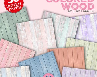 May include: 30 digital papers featuring various pastel colored wood grain textures. Each paper is 12 inches by 12 inches and 300 dpi.