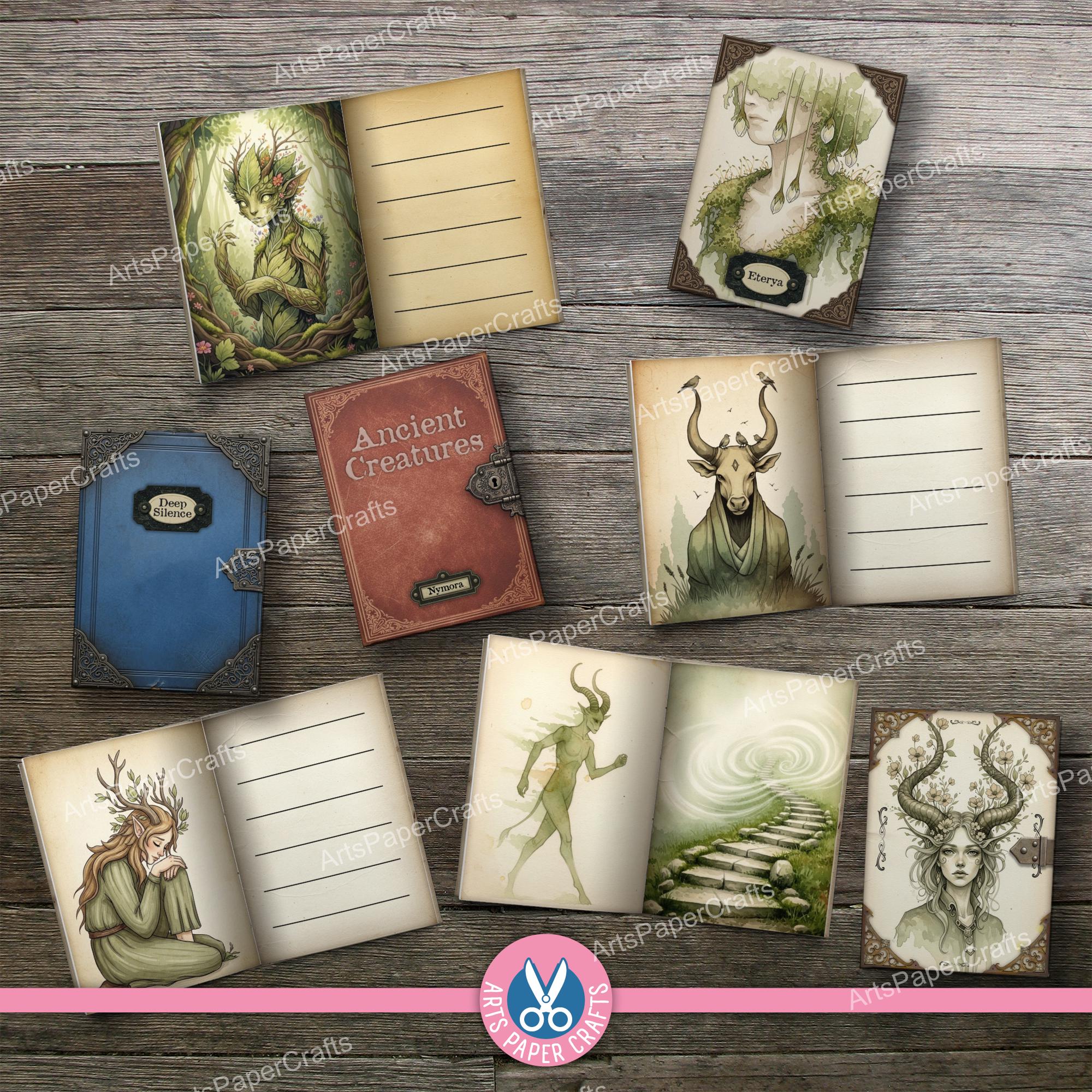 Legendary Creatures Mini Books, Spring, Junk Journal, Miniature, Box ...