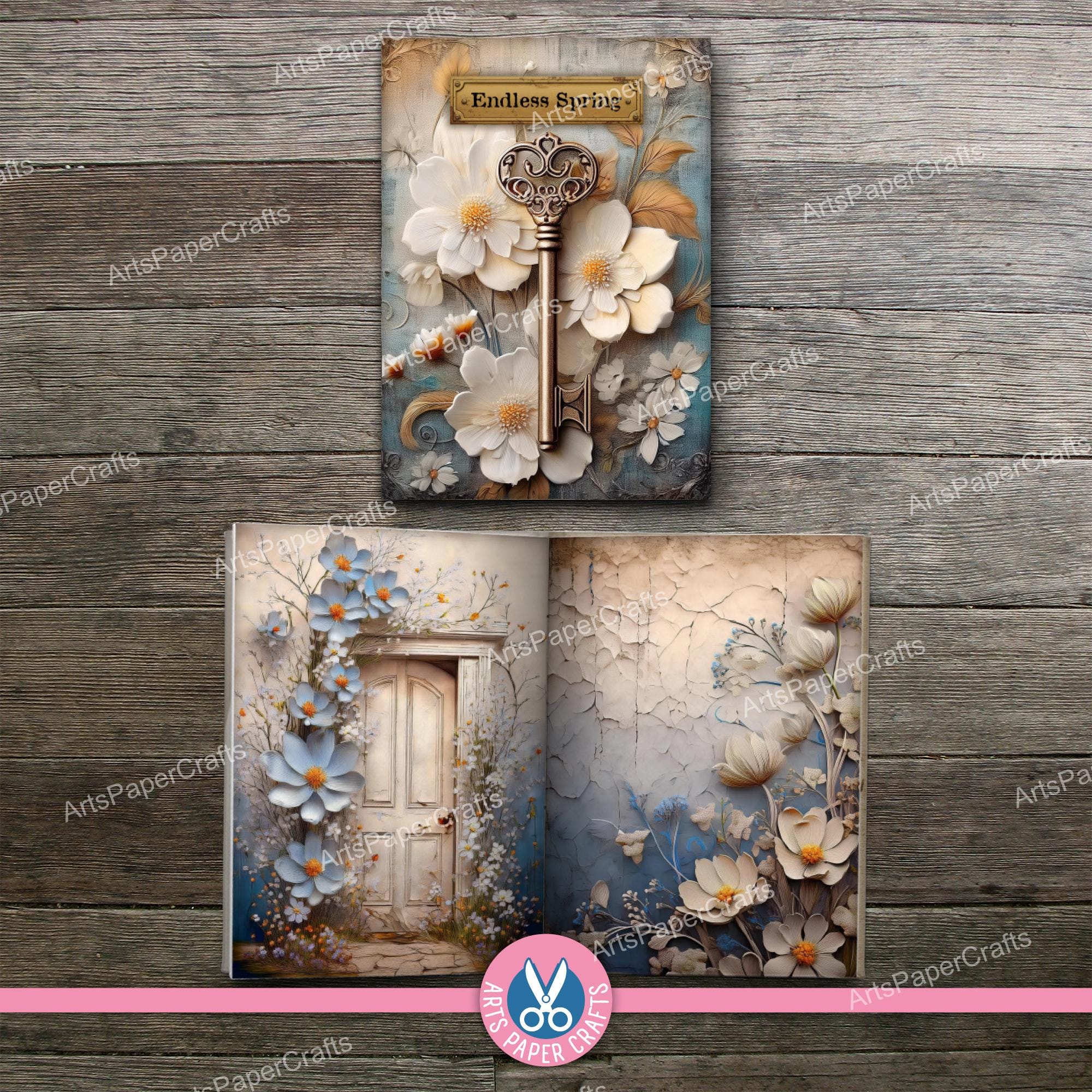 Rustic Pages, Secret Garden, Mini Books, Printable, Miniature, Junk ...