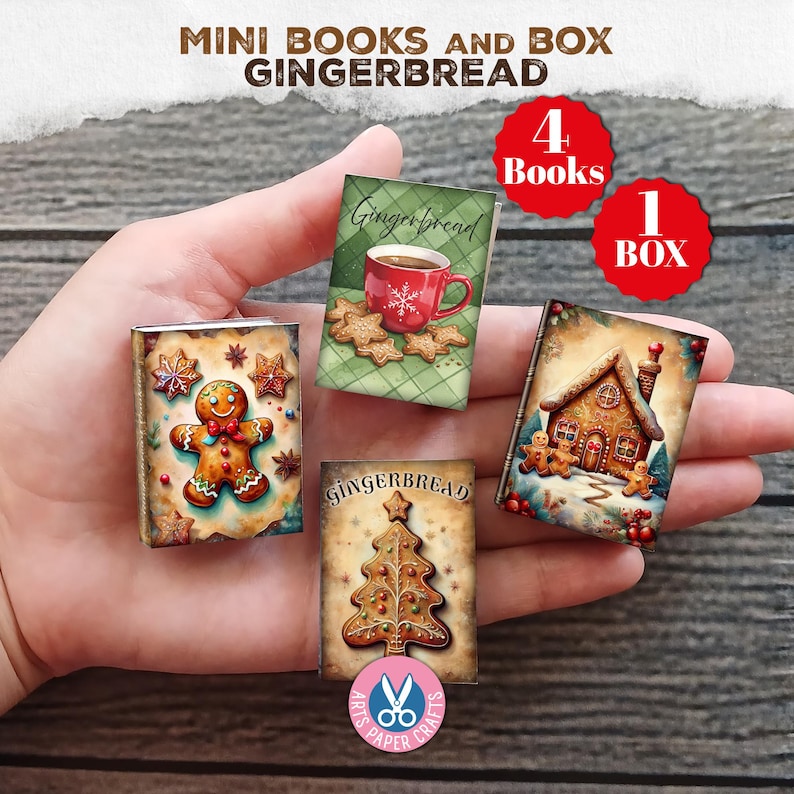 Gingerbread Mini Books, Junk Journal, Yummy, Digital Download ...