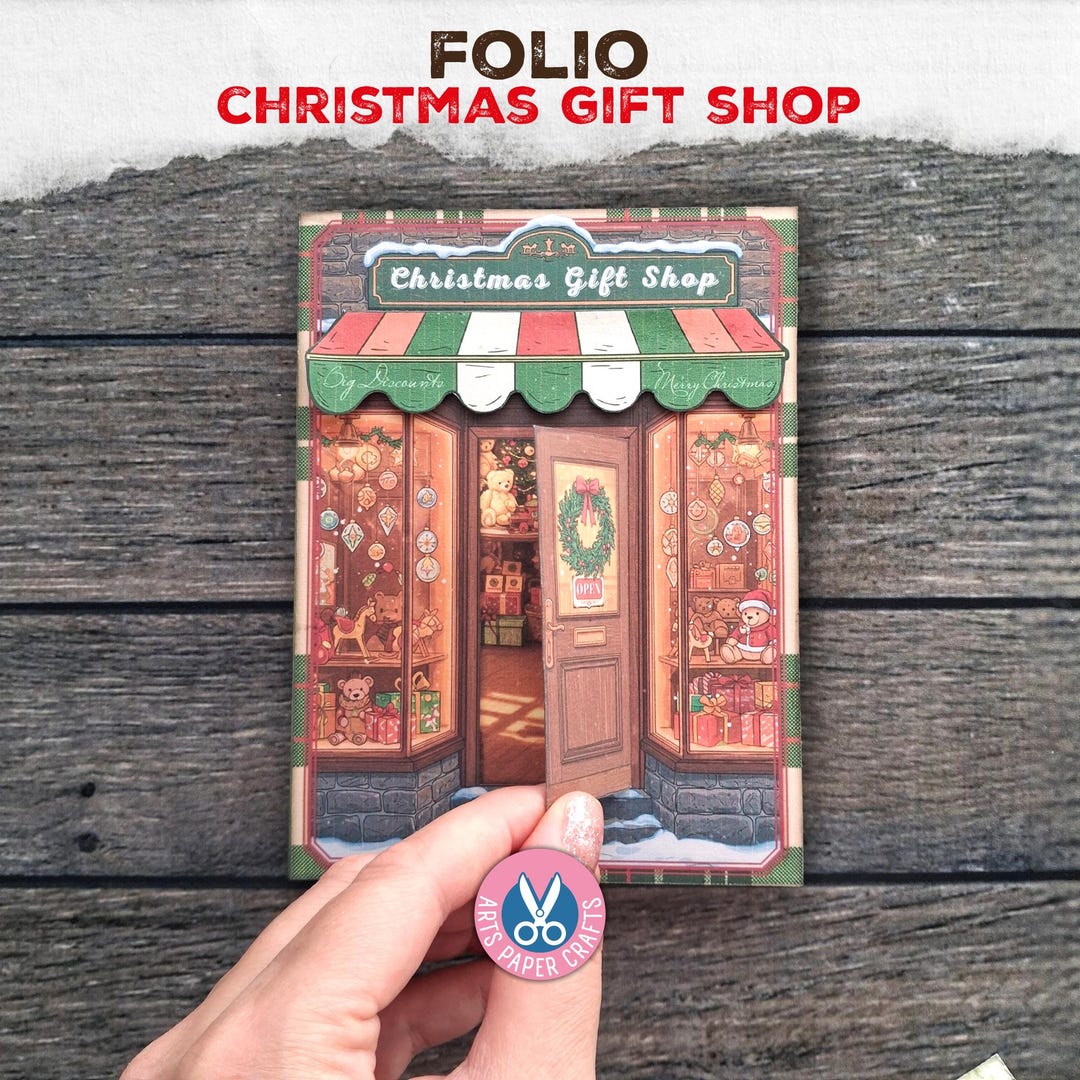 Christmas Folio, Folding Folio, Junk Journal Kit, Ephemera, Folder ...