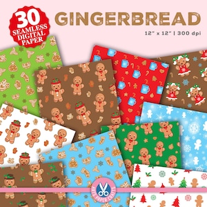 30 papéis digitais de gengibre - fundo de gengibre - texturas padrão sem emendas - download instantâneo - papel de scrapbook de gengibre
