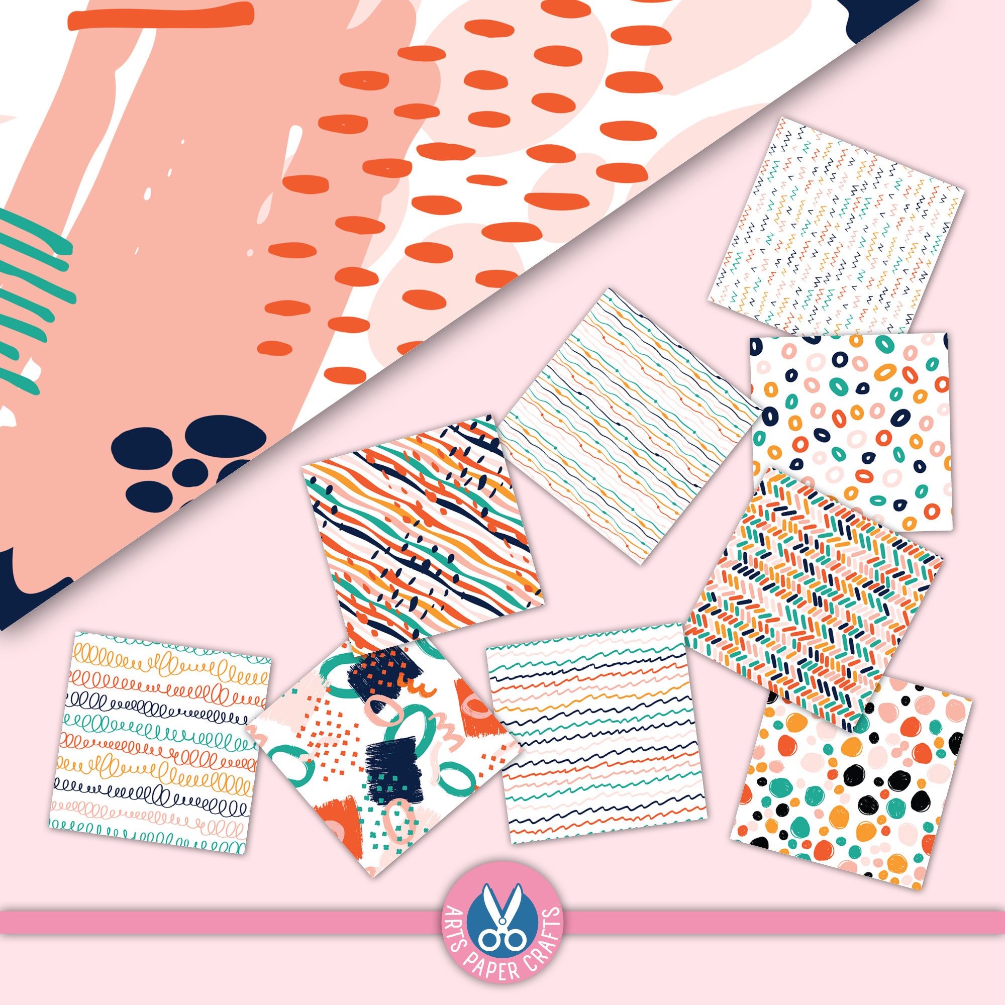 Abstract Pattern Digital Papers Set - Abstract Background - Abstract ...