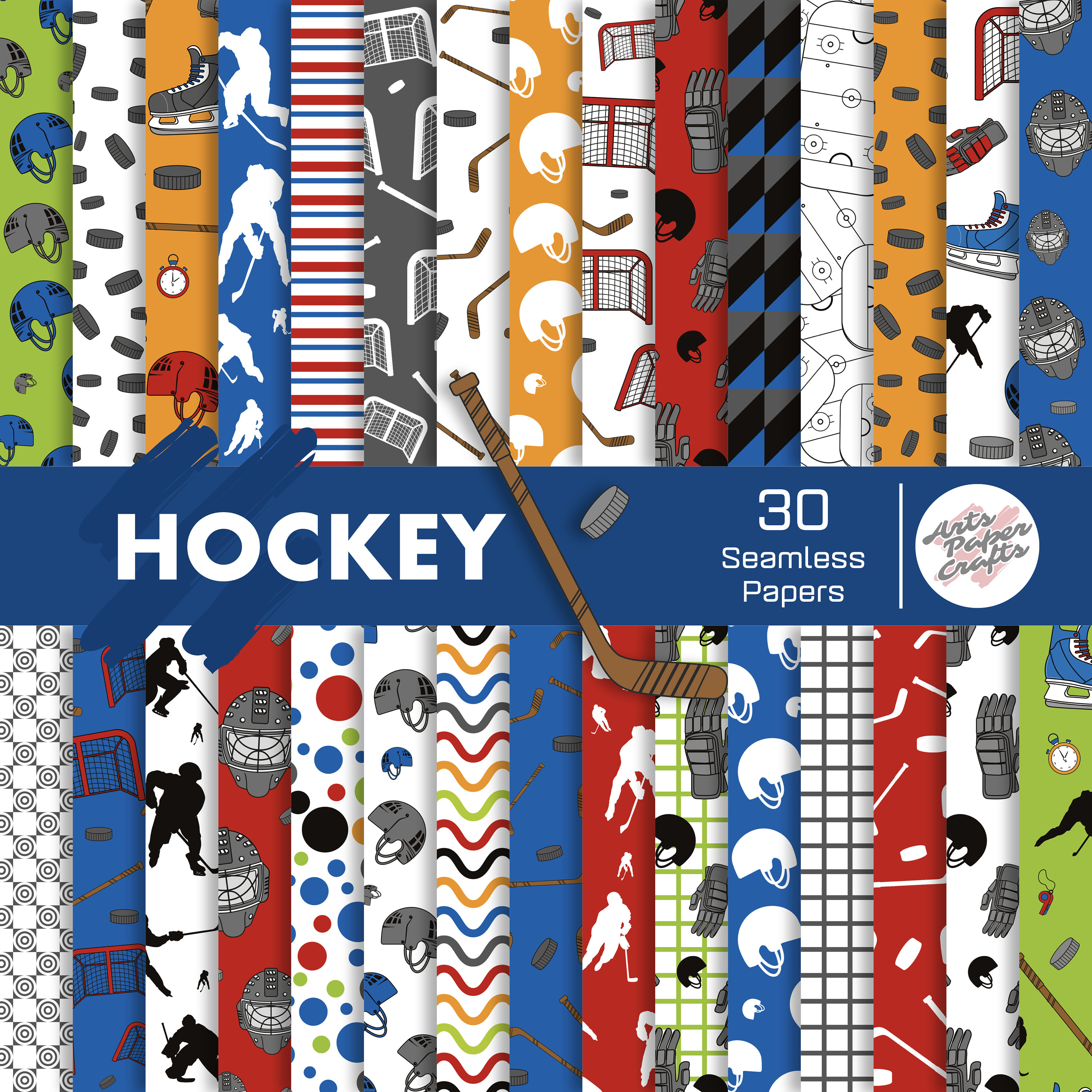 New 2 Pkgs. Paper House 3D Lacrosse & Hockey Stickers-Scrapbooking/Crafts