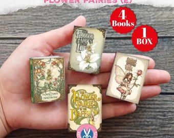 Flower Fairies 2 Mini Books, Box, Book, Magic, Miniature, Junk Journal, Fairy, Kids, Gift, Woodland, Printable, Digital Download, Floral