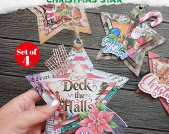 Kerststertags, kerstdagboek kit, afdrukbaar, geladen kersttags, digitale download, cadeau, vintage kerst, download