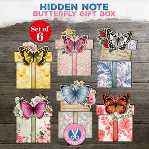 Fjäril, Presentask, Biljetter, Dold lapp, Skräpjournal, Etiketter, Digital nedladdning, Ornament, Korthållare, Kort, Utskrivbar, Vykort, Blommor