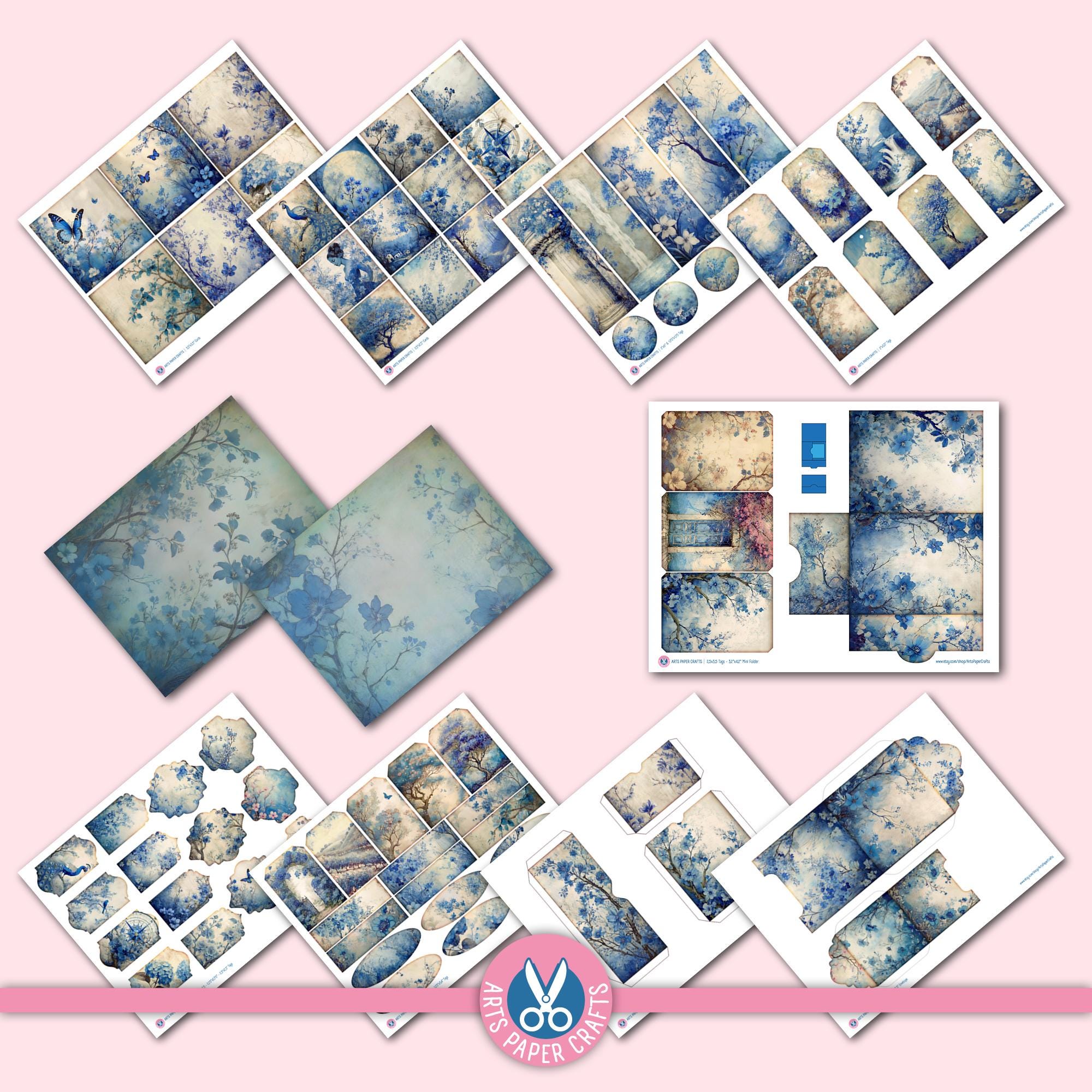 Vintage Blue Toile De Jouy Decoupage Papers French Toile Scrapbook vintage-blue-toile-de-jouy-decoupage-papers-french-toile-scrapbook