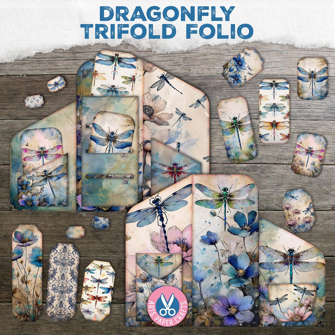 Dragonfly, Junk Journal, Folio, Insert, Digital Download, Vintage ...