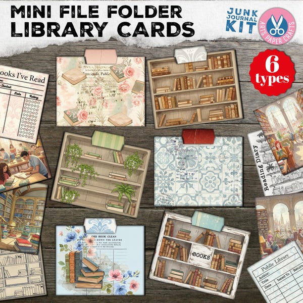 Library Card Folders - Etsy